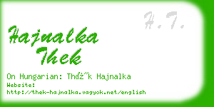 hajnalka thek business card